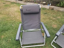 Isabella  Folding Camping Chair - Dark Grey - Aluminium Frame x2 