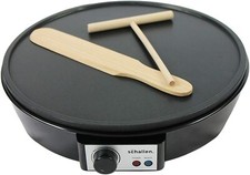 12” Electric Crepe & Pancake Maker Machine Hot Plate Griddle Non Stick 1000W