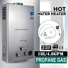 18L 36kw Instant Hot Water Heater Gas Boiler Tankless LPG Propane Shower Kit