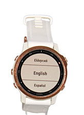 Garmin Fenix 6s Pro gold with white band 42mm case *Good Refurbished*