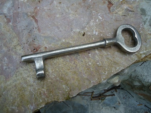 Large key metal old - metal, looking