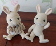 Sylvanian Families Milk Rabbit Father Mother Figures vintage