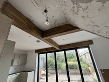 Solid Oak Reclaimed Beam Any Size And Colour (see All Photos And Description)