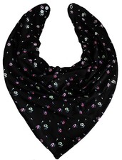 Adult Dribble Bib Special Needs Black/Pink /Yellow Flowers Bandana Bib