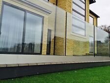 Frameless Base Channel Glass Balustrade System. Glazed Infinity Balcony Railings