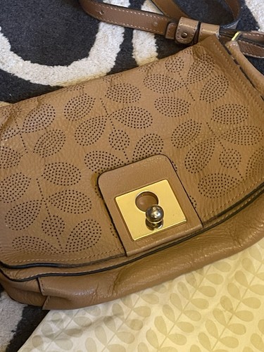 Orla kiely tan messenger bag - tan,