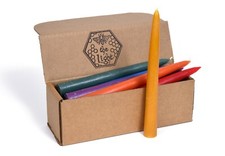 100% Pure Beeswax Taper Candles Dipped Style Unscented Choose Your Color & Size