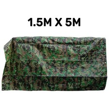 Waterproof 90gsm Heavy Duty Camouflage Tarpaulins Ground Sheet Cover Forest Tarp