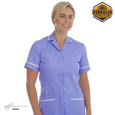 Womens Healthcare Tunic NHS Uniform Nurse Zip Top Hospital Carehome Carer UK  