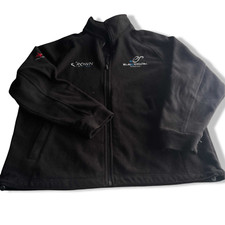 Vintage men black Crown Conveyor fleece full zip high neck cardigan in L|L31W21