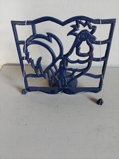 Cook Book Stand Rooster Blue