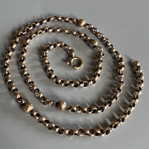 Antique 9ct gold - gold, chain