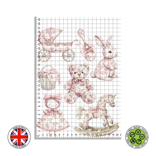 Vintage pink nursery toile - vintage,