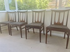 SET OF FOUR G PLAN DINING CHAIRS BRASILIA  MID CENTURY RETRO