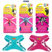 Ferret Rabbit Harness & Lead Set Ancol Adjustable Guinea Pig Small Animal Mesh