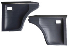 BMW E10 (02 Series) - Rear Side Panels w. Molding, Pair, Blue / Black, NEW