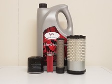 Filter Service Kit & 5Ltr Engine Oil Suits Kubota U10, U10-3 w/D722 Eng.