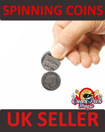 Linking coins 10p spinning - linking,