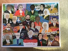 1000 piece jigsaw by Classic FM with twenty great composers.  Shrink wrapped