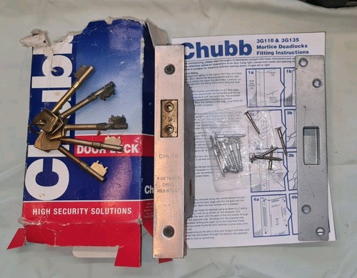 Chubb 3g110 mortice deadlock - chubb,