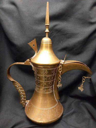 Vintage brass arabic dallah - brass,