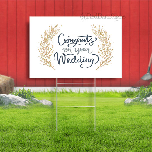 Congrats your wedding yard - congrats,
