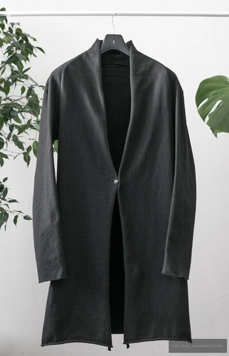 Lien one button cotton coat