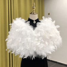 Ladies Solid Faux Fur Feather