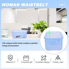  Small Animal Tank Reptile Habitat Plastic Terrarium Turtle Cage Accessory