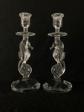 Waterford Crystal 158572 Seahorse Set of 2 11.5" Candlesticks