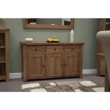 Rustic Oak Large Sideboard