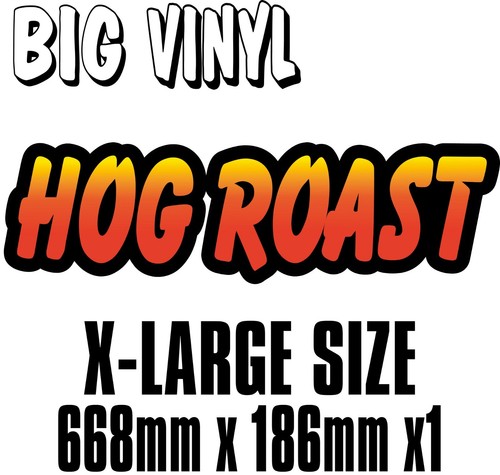 Hog roast text decal - hog,