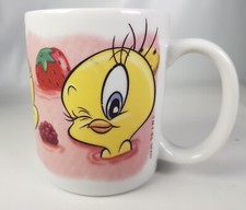 TWEETY PIE MUG TALL  1998 WARNER BROS LOONY TUNES BIRD COFFEE TEA LATTE CUP