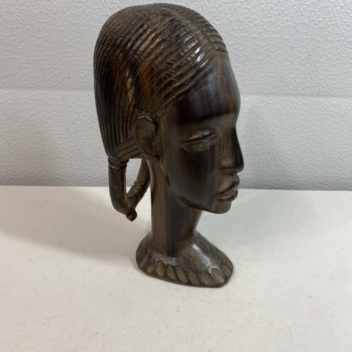 African hand carved female - 8",