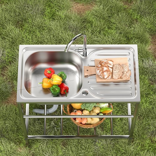 Silver commercial sink kitchen - sink,