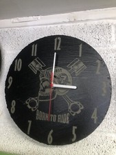 Skull Slate Clock