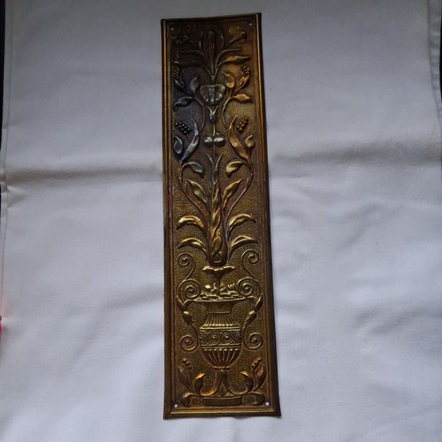 Brass finger push plate art - ,