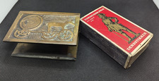 Vintage Danish Brass Matchbox Holder Nordisk Malm