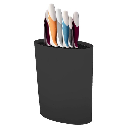 Oval knife block black - knife,
