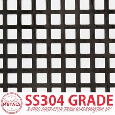 Stainless Steel Square Perforated Metal | 10mm Hole, 12mm Pitch, 1.5mm Thick