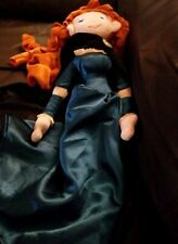 Brave Merida Princess Plush Doll Green Dress Cape Soft Official Disney Store