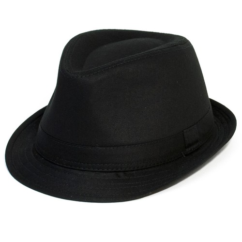 Unisex black trilby - black, 5