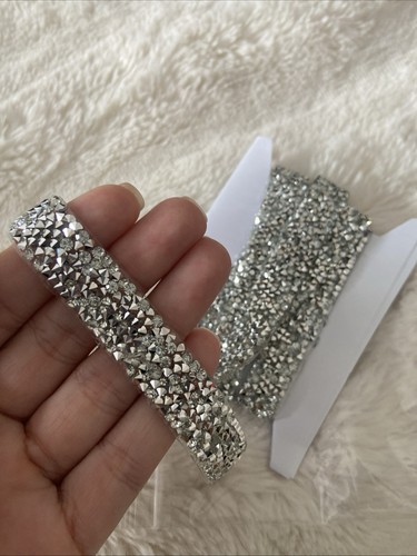 1meter rhinestone beaded trim - rhinestone,