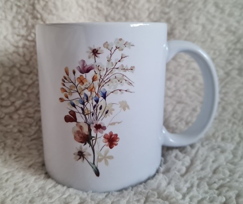 Flower white mug 5cm brand - 9.5cm,