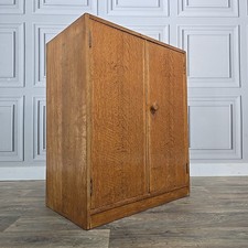 Vintage Oak Filing Cupboard – Wooden Office Storage – Retro Shelving Shelves MCM