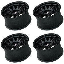 XXR 527 16" 8.25J 4x100/108 ET0 FLAT BLACK MASSIVE WIDE RIMS ALLOY WHEELS Z1678