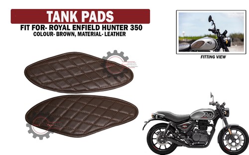 Leather diamond tank pad - leather,