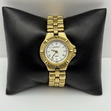 28mm Working Ladies Krug Baumen Baron 4959KL Gold Plated Quartz Watch 5.7 Inches
