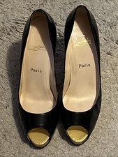 Christian Louboutin Very Privé 120 mm peep-toe pumps black patent leather EU41