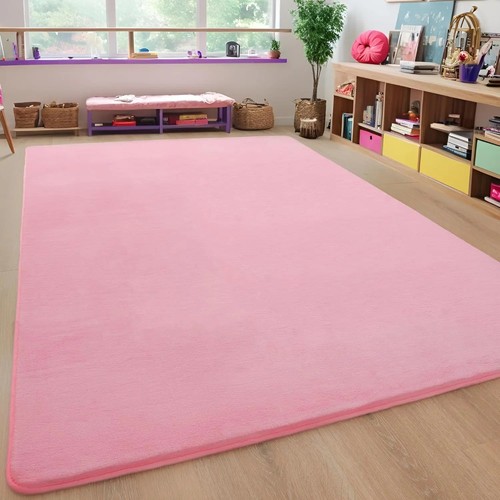 Modern coral velvet carpet - coral,
